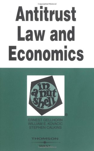 Beispielbild fr Antitrust Law and Economics in a Nutshell (Nutshells) zum Verkauf von Wonder Book