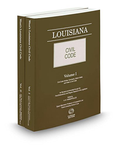 Beispielbild fr Louisiana Civil Code (2 Volume Set) zum Verkauf von Textbooks_Source