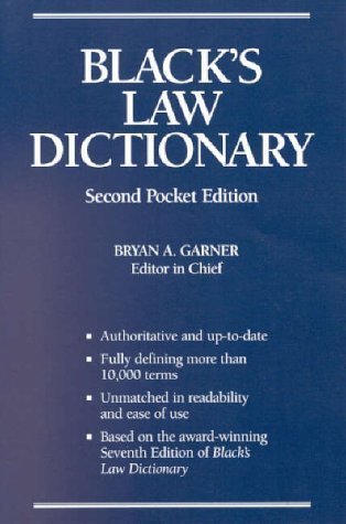 Imagen de archivo de Black's Law Dictionary, Second Pocket Edition a la venta por Goodwill