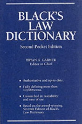 Stock image for Blacks Law Dictionary, Second Pocket Edition for sale by Goodwill