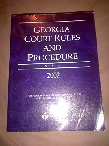 George Court Rules and Procedure: State 2002 (9780314259110) by West Group