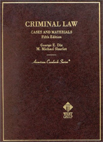 Imagen de archivo de Criminal Law: Cases and Materials (American Casebook Series) a la venta por HPB-Red