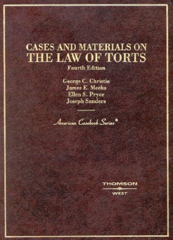 Beispielbild fr Cases and Materials on the Law of Torts (American Casebook Series) zum Verkauf von Wonder Book