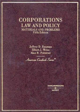 Beispielbild fr Corporations: Law and Policy, Materials and Problems (American Casebook) zum Verkauf von Wonder Book