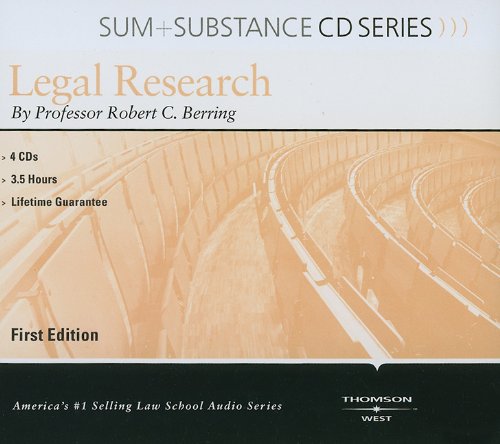Beispielbild fr Legal Research (Sum + Substance CD Series) (Outstanding Professor Series) zum Verkauf von Books From California