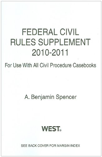 Stock image for Federal Civil Rules Supplement, 2010-2011 for sale by HPB-Red