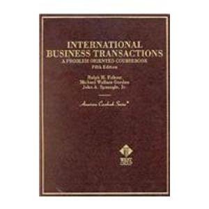 Imagen de archivo de International Business Transactions : A Problem-Oriented Coursebook a la venta por Better World Books