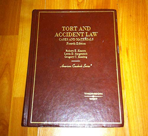 Beispielbild fr Tort and Accident Law: Cases and Materials, 4th (American Casebook Series) zum Verkauf von BooksRun