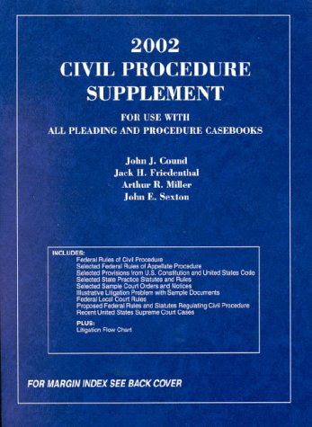 Stock image for Pleading and Procedure Casebooks 2002 (American Casebook Series and Other Coursebooks) for sale by Pro Quo Books