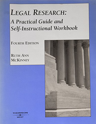Stock image for Legal research: A practical guide and self-instructional workbook for sale by Better World Books