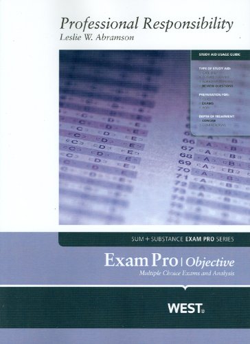 9780314264756: Exam Pro on Professional Responsibility