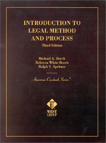 9780314264770: Introduction to Legal Method and Process: Cases and Materials (American Casebook Series and Other Coursebooks)