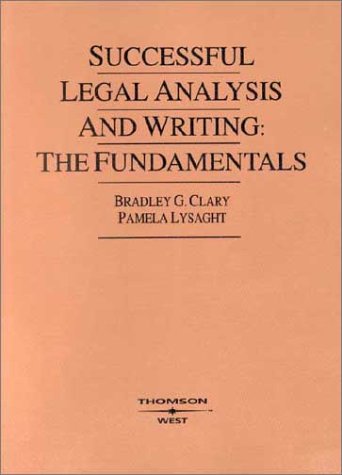 Stock image for Successful Legal Analysis and Writing: The Fundamentals (American Casebook Series) for sale by SecondSale