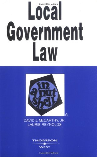 Beispielbild fr Local Government Law in a Nutshell zum Verkauf von Better World Books