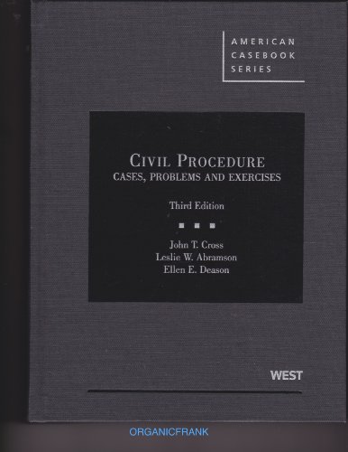 Stock image for Civil Procedure : Cases, Problems and Exercises (American Casebook) for sale by ThriftBooks-Dallas