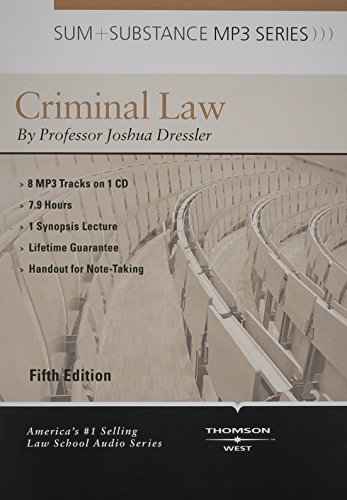 9780314266910: Sum and Substance Audio on Criminal Law