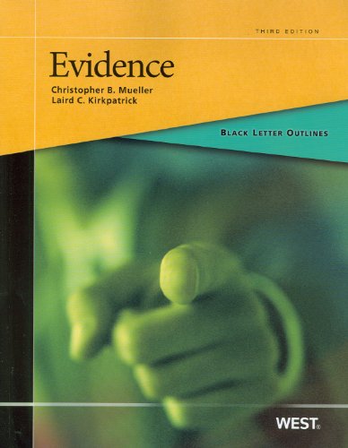 Stock image for Evidence, 3rd Edition (Black Letter Outline) for sale by HPB-Red