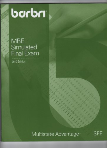 Imagen de archivo de 2010 MBE Simulated Exam Barbri a la venta por ThriftBooks-Dallas