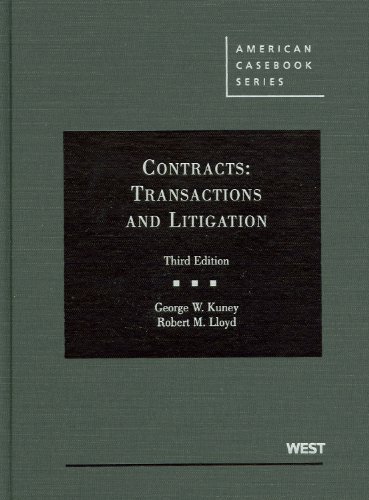 9780314267481: Contracts: ansactions and Litigation (American Casebook Series)