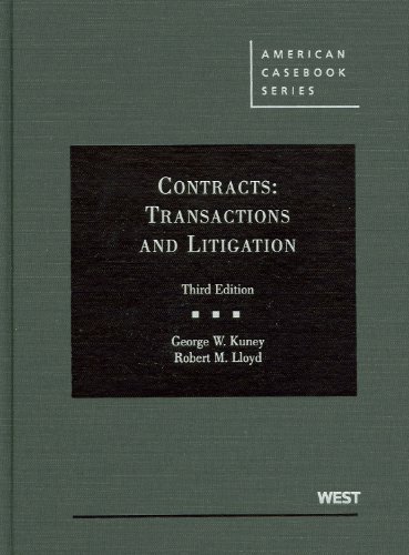 Imagen de archivo de Contracts: Transactions and Litigation a la venta por ThriftBooks-Dallas