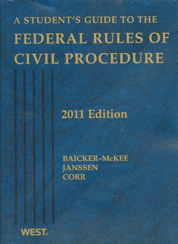 Beispielbild fr A Student's Guide to the Federal Rules of Civil Procedure zum Verkauf von ThriftBooks-Atlanta