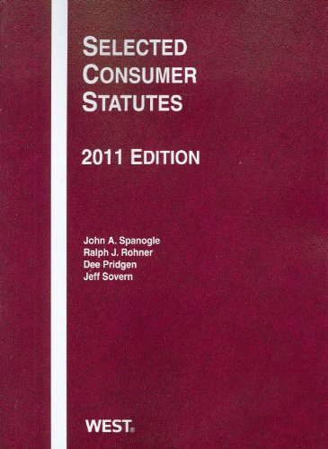 Beispielbild fr Selected Consumer Statutes, 2011 zum Verkauf von HPB Inc.