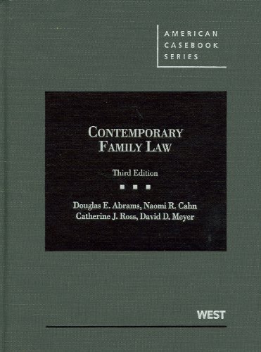 9780314276872: Contemporary Family Law (American Casebook Series)