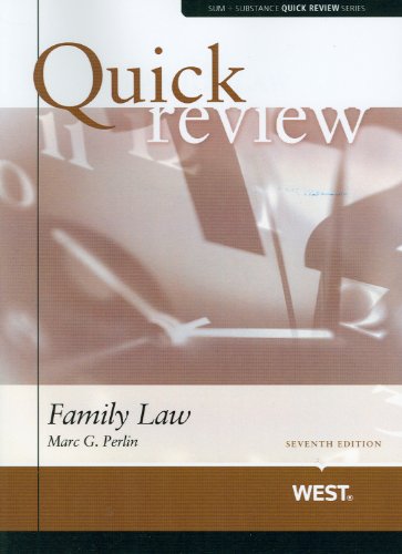 Imagen de archivo de Sum and Substance Quick Review of Family Law (Quick Reviews) a la venta por Textbooks_Source