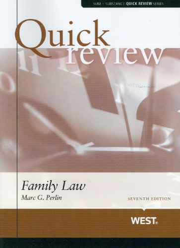 Sum and Substance Quick Review of Family Law (Quick Reviews) (9780314277749) by Perlin, Marc G.