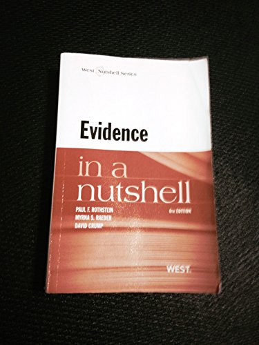 Stock image for Evidence in a Nutshell (Nutshells) for sale by BooksRun