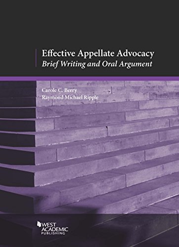 Beispielbild fr Effective Appellate Advocacy : Brief Writing and Oral Argument zum Verkauf von Better World Books
