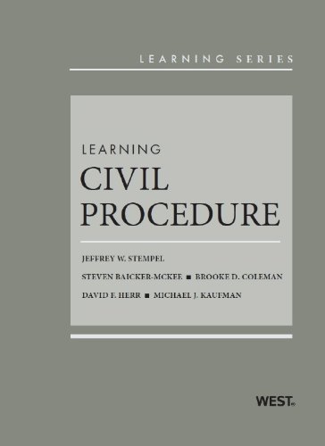 Imagen de archivo de Stempel, Baicker-McKee, Coleman, Herr, and Kaufman's Learning Civil Procedure a la venta por Better World Books