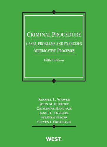 9780314279446: Criminal Procedure, Cases, Problems and Exercises: Adjudicative Processes, 5th (American Casebook Series)