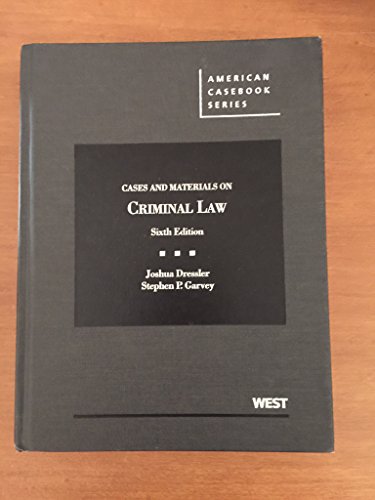 Beispielbild fr Cases and Materials on Criminal Law zum Verkauf von Better World Books