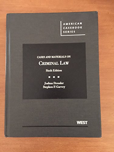 9780314279828: Cases and Materials on Criminal Law (American Casebook Series)