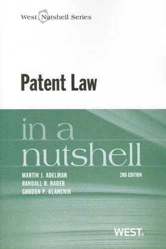Beispielbild fr Patent Law zum Verkauf von Better World Books