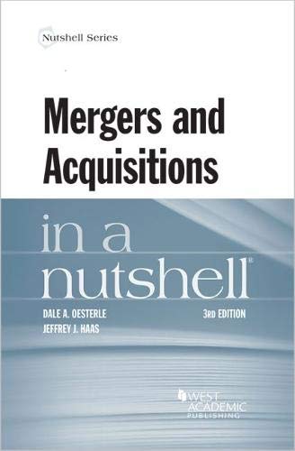 Imagen de archivo de Mergers and Acquisitions in a Nutshell (Nutshells) a la venta por BooksRun