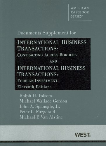 Beispielbild fr International Business Transactions, Documents Supplement: Contracting Across Borders and Foreign Investment zum Verkauf von ThriftBooks-Atlanta