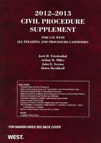 9780314281210: Civil Procedure Supplement for use with all Pleading and Procedure Casebooks (American Casebook Series)