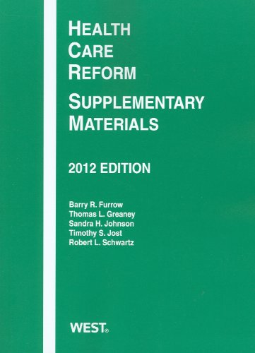 Imagen de archivo de Health Care Reform: Supplementary Materials, 2012 a la venta por HPB-Red