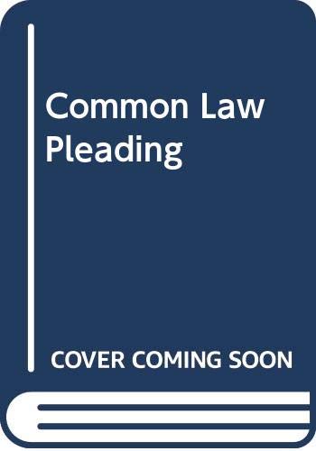 9780314283511: Common Law Pleading