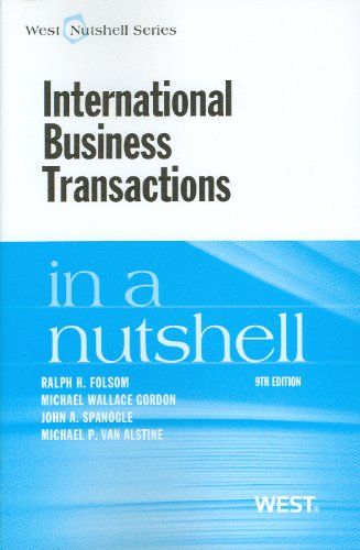 Beispielbild fr International Business Transactions zum Verkauf von Better World Books