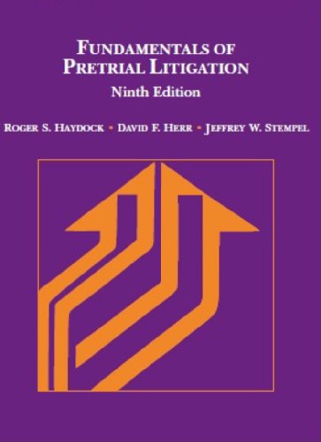 Beispielbild fr Fundamentals of Pretrial Litigation (Coursebook) zum Verkauf von SGS Trading Inc