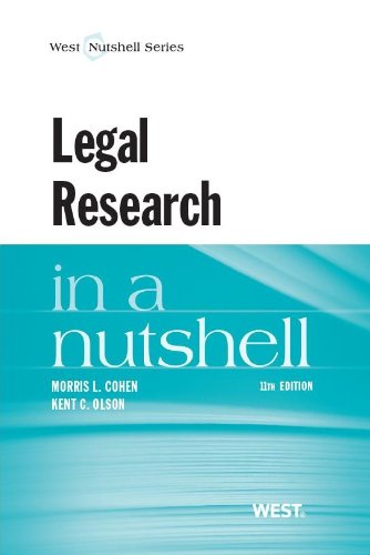 Beispielbild fr Legal Research in a Nutshell (Nutshells) zum Verkauf von BooksRun