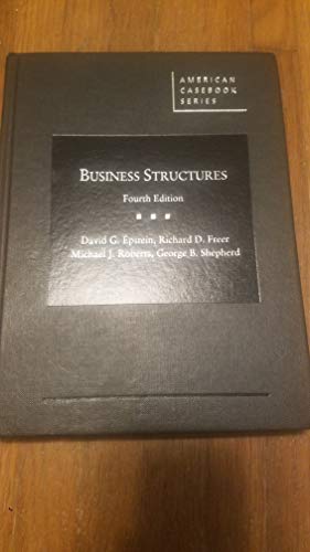 Beispielbild fr Business Structures, 4th (American Casebook Series) zum Verkauf von HPB-Red