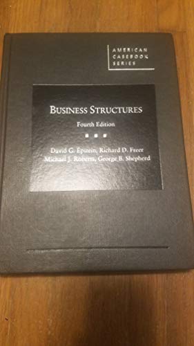 Imagen de archivo de Business Structures, 4th (American Casebook Series) a la venta por HPB-Red