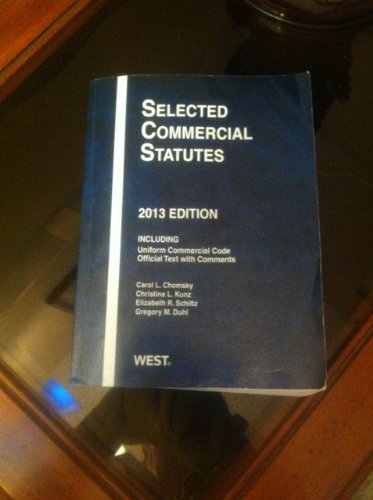 Imagen de archivo de Selected Commercial Statutes, 2013 a la venta por ThriftBooks-Atlanta