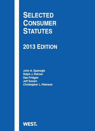 Beispielbild fr Selected Consumer Statutes (Selected Statutes) zum Verkauf von The Book Cellar, LLC