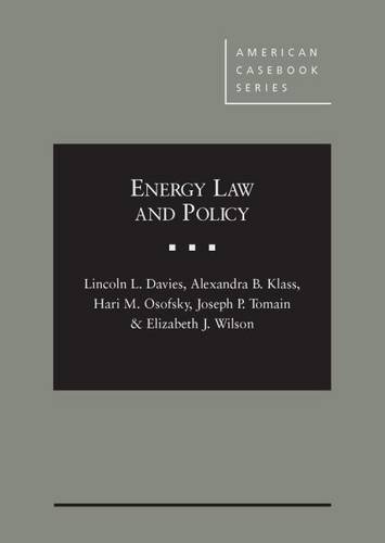 Stock image for Energy Law and Policy (American Casebook Series) for sale by HPB-Red