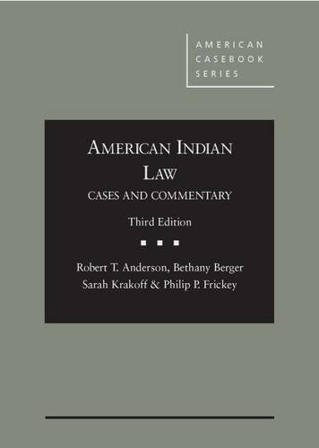 Beispielbild fr American Indian Law: Cases and Commentary, 3d (American Casebook Series) zum Verkauf von SGS Trading Inc